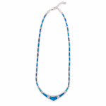 Meander Necklace - Sterling Silver and Blue Opal - Image 3