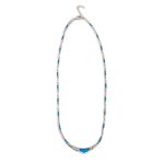 Blue Opal Greek Key Necklace - Sterling Silver - Image 2