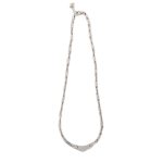 Blue Opal Greek Key Necklace - Sterling Silver - Image 3