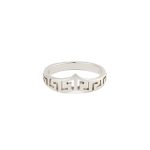 Greek Key Ring in Sterling Silver