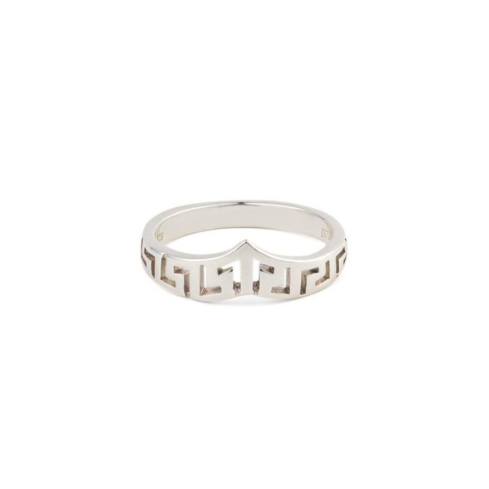 Greek Key Ring in Sterling Silver - Image 1