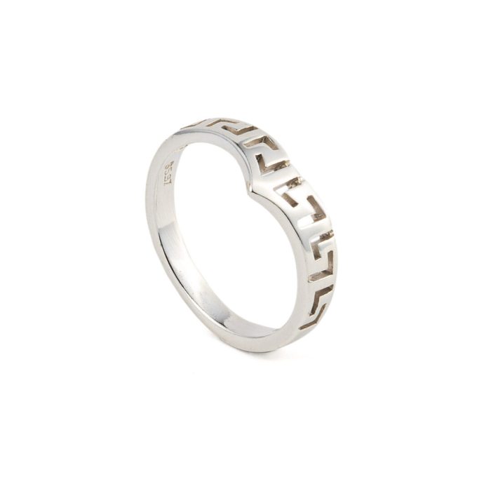 Greek Key Ring in Sterling Silver - Image 2
