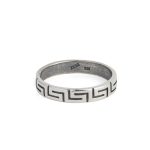 Meandros Greek Key Ring in Sterling Silver