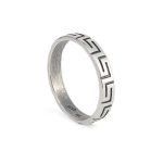 Meandros Greek Key Ring in Sterling Silver - Image 2
