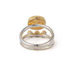 925 Sterling Silver and Gold Plated Ring with Amethyst and Zircon - Image 3