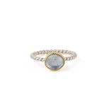Δαχτυλίδι με Aqua Marine – Ασήμι 925 Επιχρυσωμένο