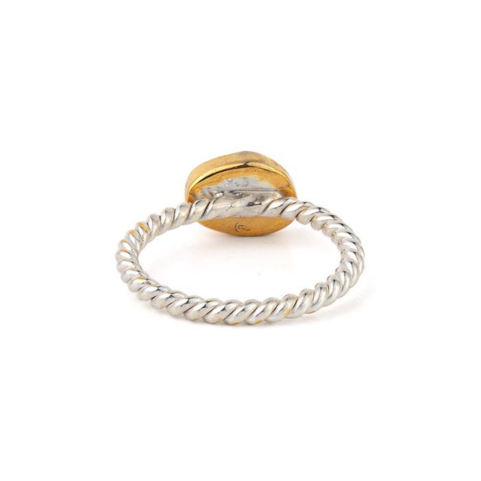 Δαχτυλίδι με London Topaz – Ασήμι 925 Επιχρυσωμένο - Image 3