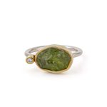 Δαχτυλίδι Peridot – Ασήμι 925 Επιχρυσωμένο