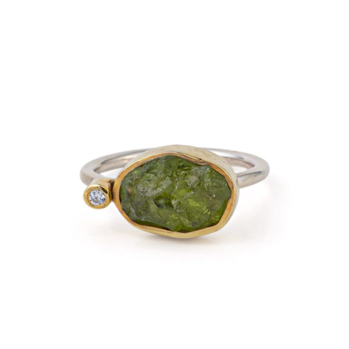 Δαχτυλίδι Peridot – Ασήμι 925 Επιχρυσωμένο - Image 1