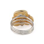 Δαχτυλίδι Aqua Marine Pearl Peridot – Ασήμι 925 Επιχρυσωμένο - Image 3