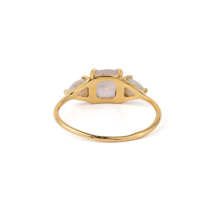 Δαχτυλίδι Peridot και Amethyst – Ασήμι 925 Επιχρυσωμένο - Image 3