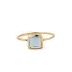 Δαχτυλίδι Blue Topaz – Επιχρυσωμένο Ασήμι 925