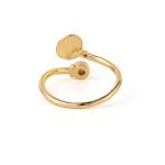 Sea Shell Rhodolite Ring - Sterling Silver and Gold Plated - Image 3