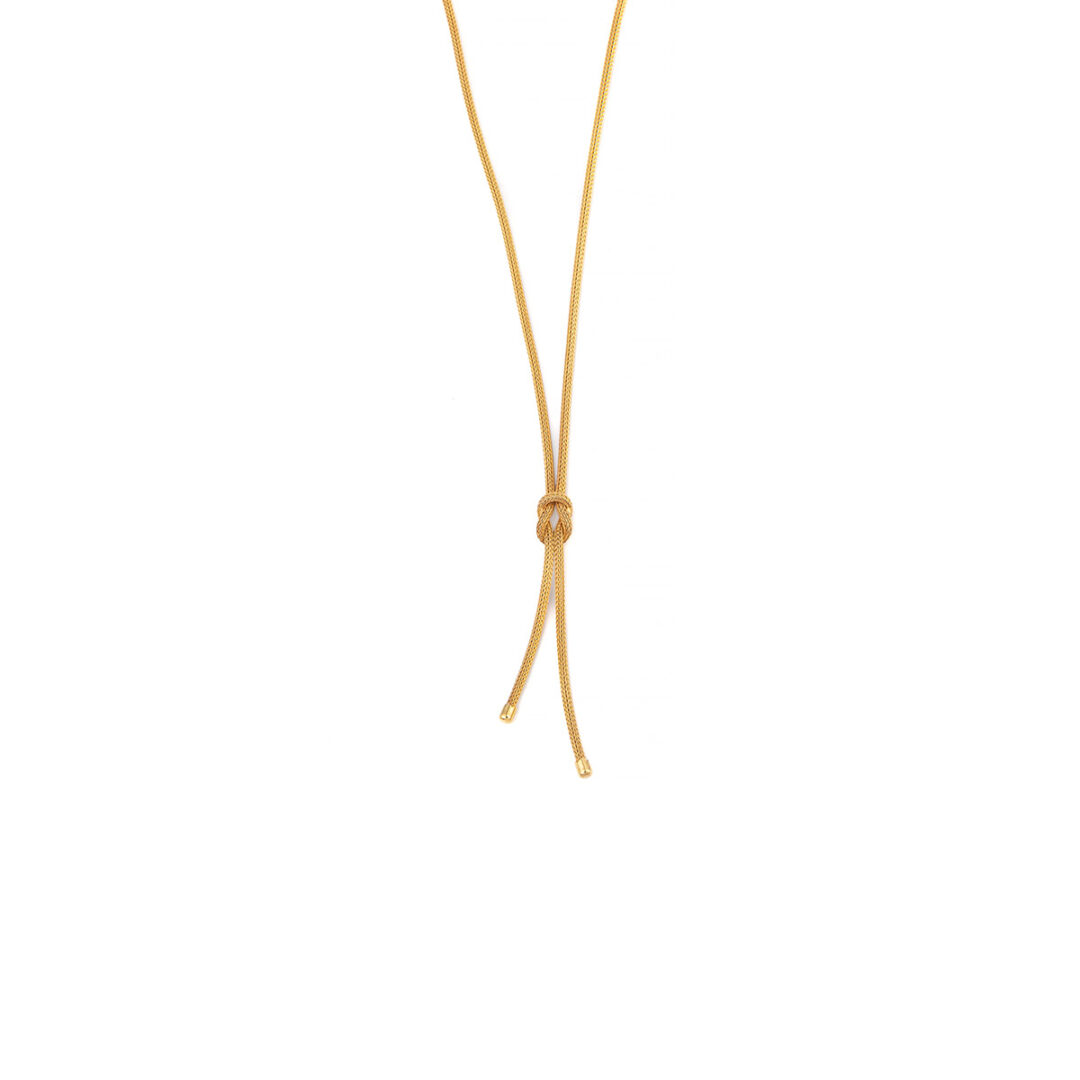DI-NE-08119019 Knot Necklace Gold Plated - Image 1