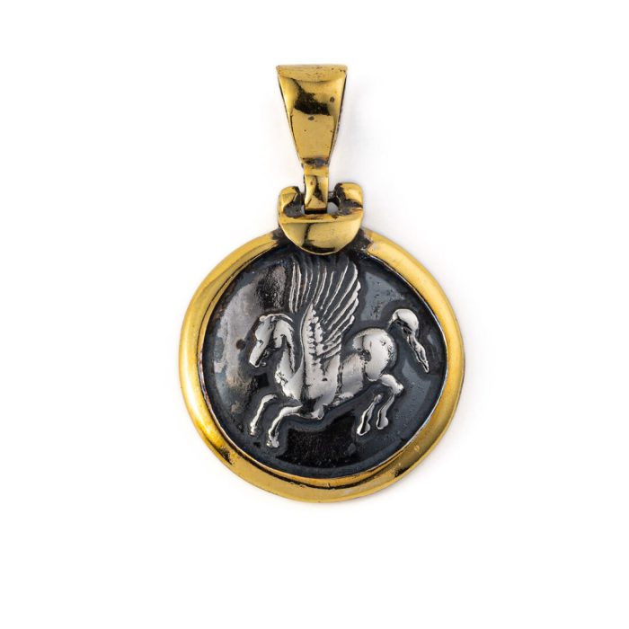 Pegasus Pendant - 925 Sterling Silver Gold Plated - Image 4