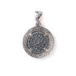Minoan Phaistos Disc Pendant with Meander Bezel – 925 Sterling Silver - Image 2