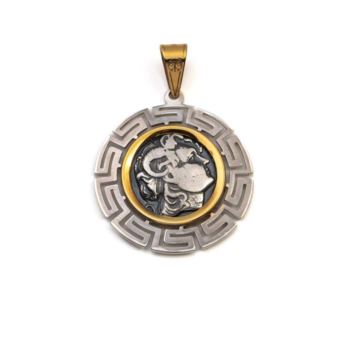 Alexander the Great Pendant Gold and Sterling Silver - Image 3