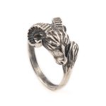 Rams Head - Sterling Silver Ring - Image 3