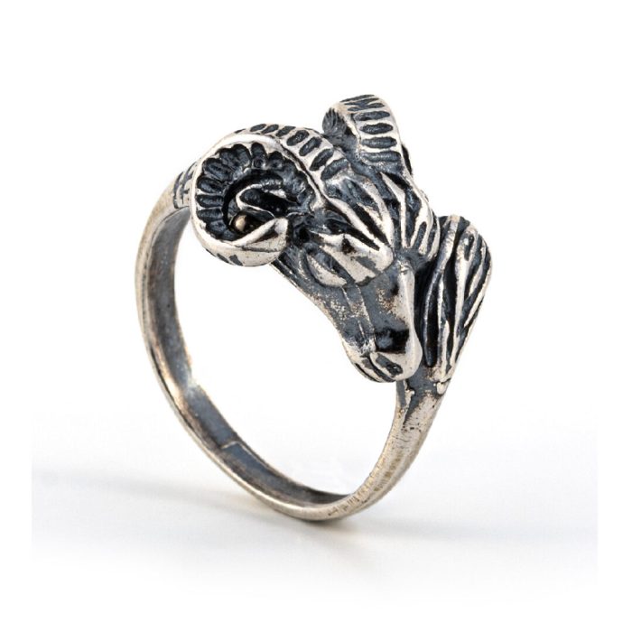 Rams Head - Sterling Silver Ring - Image 5