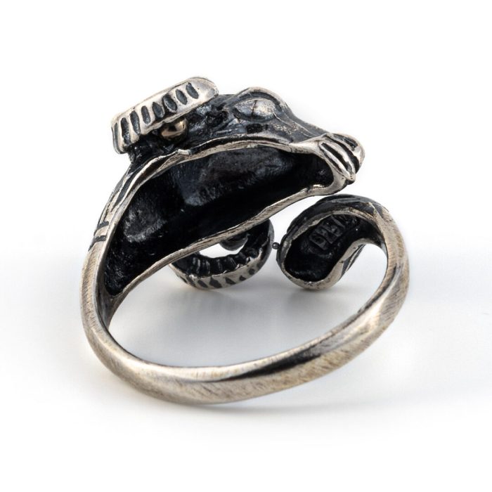 Rams Head - Sterling Silver Ring - Image 6