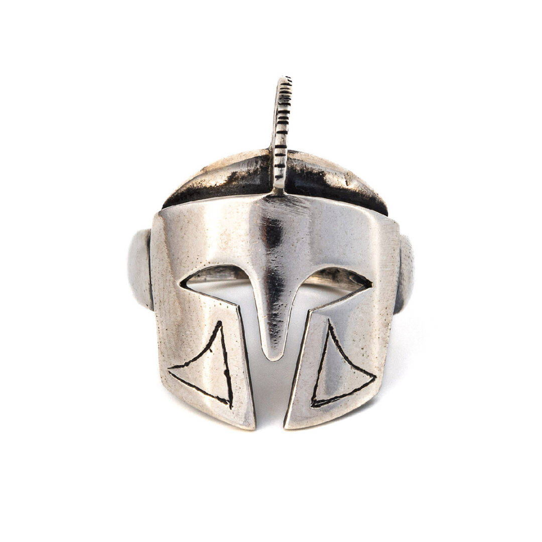 FR-R-0255201h_1|FR-R-0255201i|FR-R-0255201k|package-roots Spartan Helmet Ring - 925 Sterling Silver - Image 1
