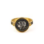 Athena the Goddess Ring - 925 Sterling Silver and Gold Plated
