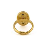Byzantine Oval Multicolor Ring – 925 Sterling Silver and Gold Plated - Image 2