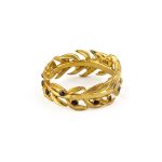 Leaf Ring - 925 Sterling Silver and Gold Plated - Image 2