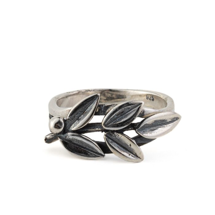 Olive Branch Ring – 925 Sterling Silver - Image 1