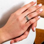 Greek Key Meander Band Spinner Ring in Sterling Silver - Image 2