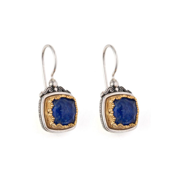Gerochristo - Iris earrings in Sterling Silver with Gemstone - Image 1