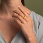 Byzantine Ring with Zircon Stones - Sterling Silver and 18K Gold Plating - Image 2