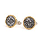 Vergina Cufflinks - 925 Sterling Silver and Gold Plated - Image 7