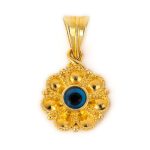 Μενταγιόν Φλοράλ Μάτι - Χρυσό 14Κ - Image 5