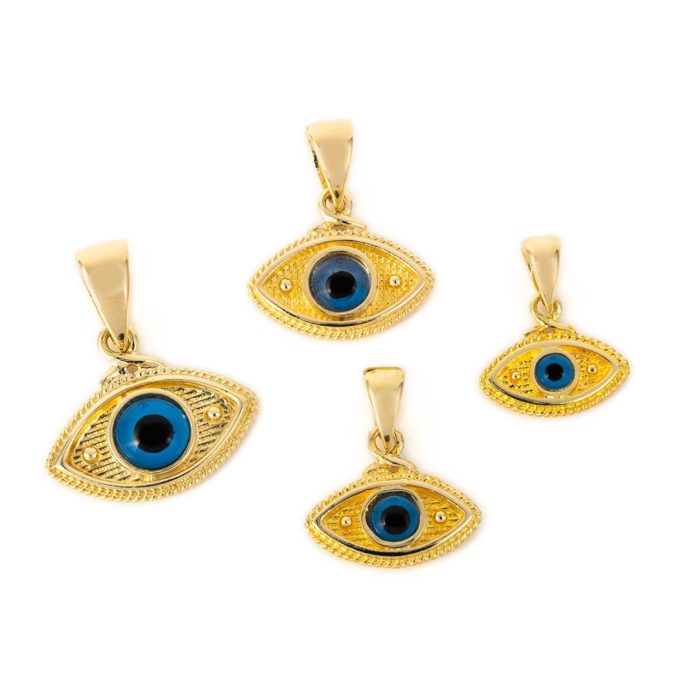 Evil Eye Pendant - 14K Gold - Image 8