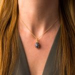 Egg Cross Pendant Necklace with Enamel - Sterling Silver and Gold Plated - Image 2