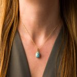 Egg Cross Pendant Necklace with Enamel - Sterling Silver and Gold Plated - Image 6
