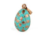 Egg Cross Pendant Necklace with Enamel - Sterling Silver and Gold Plated - Image 3