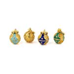 Egg Pendant Necklace with Enamel – Sterling Silver Gold Plated - Image 4