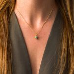 Egg Pendant Necklace with Enamel – Sterling Silver Gold Plated - Image 2