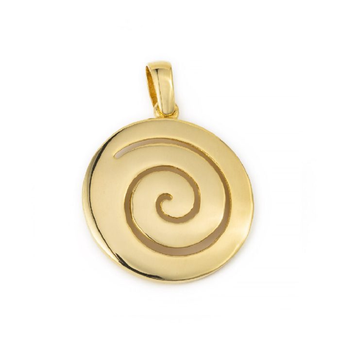14k Gold Spiral Pendant - Image 1