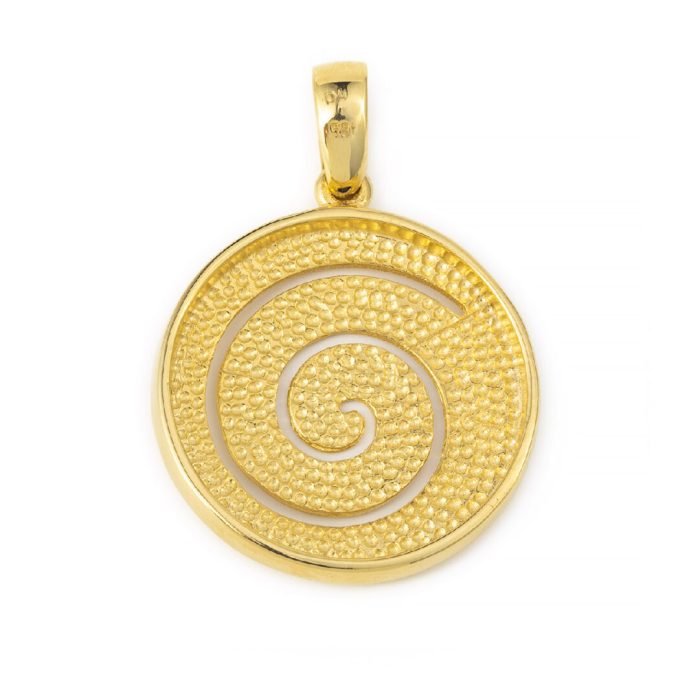 14k Gold Spiral Pendant - Image 3