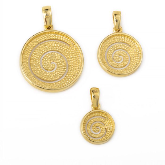 14k Gold Spiral Pendant - Image 6