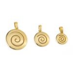 14k Gold Spiral Pendant - Image 4