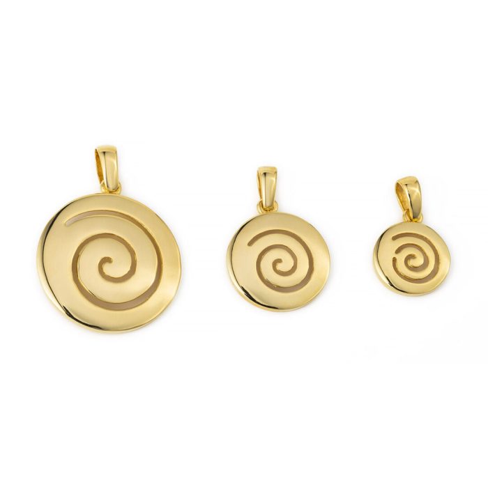 14k Gold Spiral Pendant - Image 4