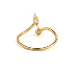 14Κ Κίτρινο Χρυσό Ανοιχτό Δαχτυλίδι με Ζιργκόν - Image 3