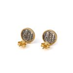 Hercules Coin Earrings - 14K Gold and Sterling Silver - Image 3