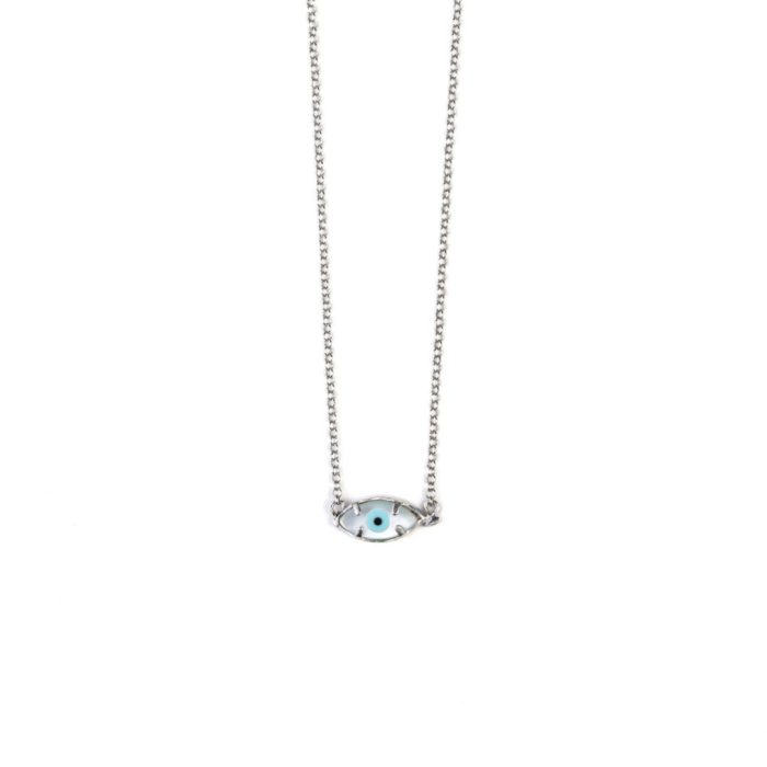 Evil Eye Necklace with Zircon - Sterling Silver 925 - Image 2