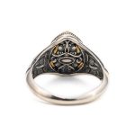 Byzantine Ring with Green Copper Doublet Gemstone - Image 2