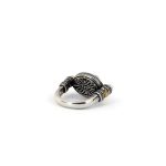 Byzantine Ring with Amazonite Doublet Stone - 925 Sterling Silver Gold Plated - Image 4